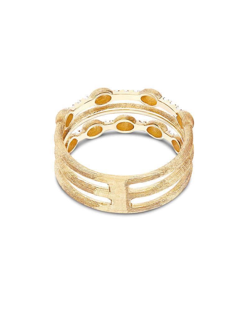 Nanis Anello "DANCING ÉLITE" a tripla fascia in oro e diamanti – Nanis Italian Jewels Sconto