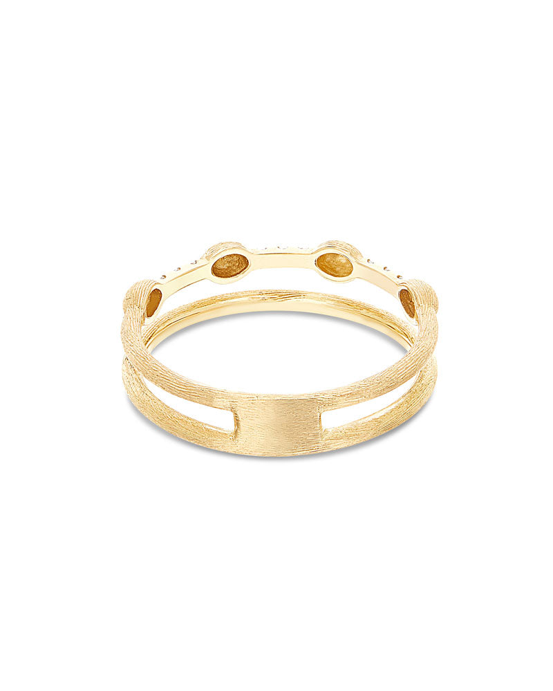 Nanis Anello "DANCING ÉLITE" a doppia fascia con boules irregolari in oro e – Nanis Italian Jewels Offerta