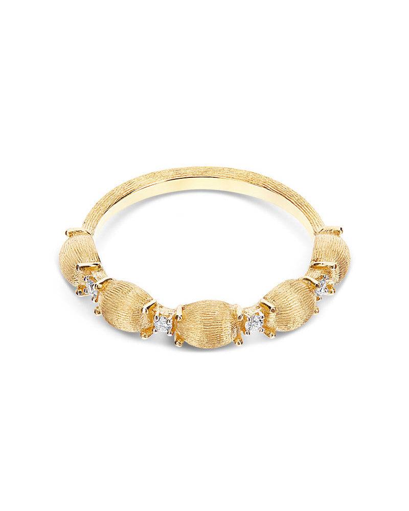 Nanis Anello "DANCING ÉLITE" con diamanti e boules piccole in oro – Nanis Italian Jewels Online
