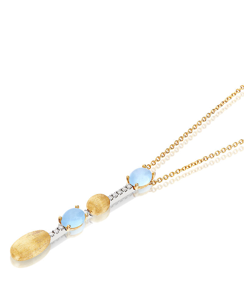 Nanis Collana "DANCING AZURE" pendente con ciondolo in oro, barrette di diam – Nanis Italian Jewels Saldi Di Fabbrica