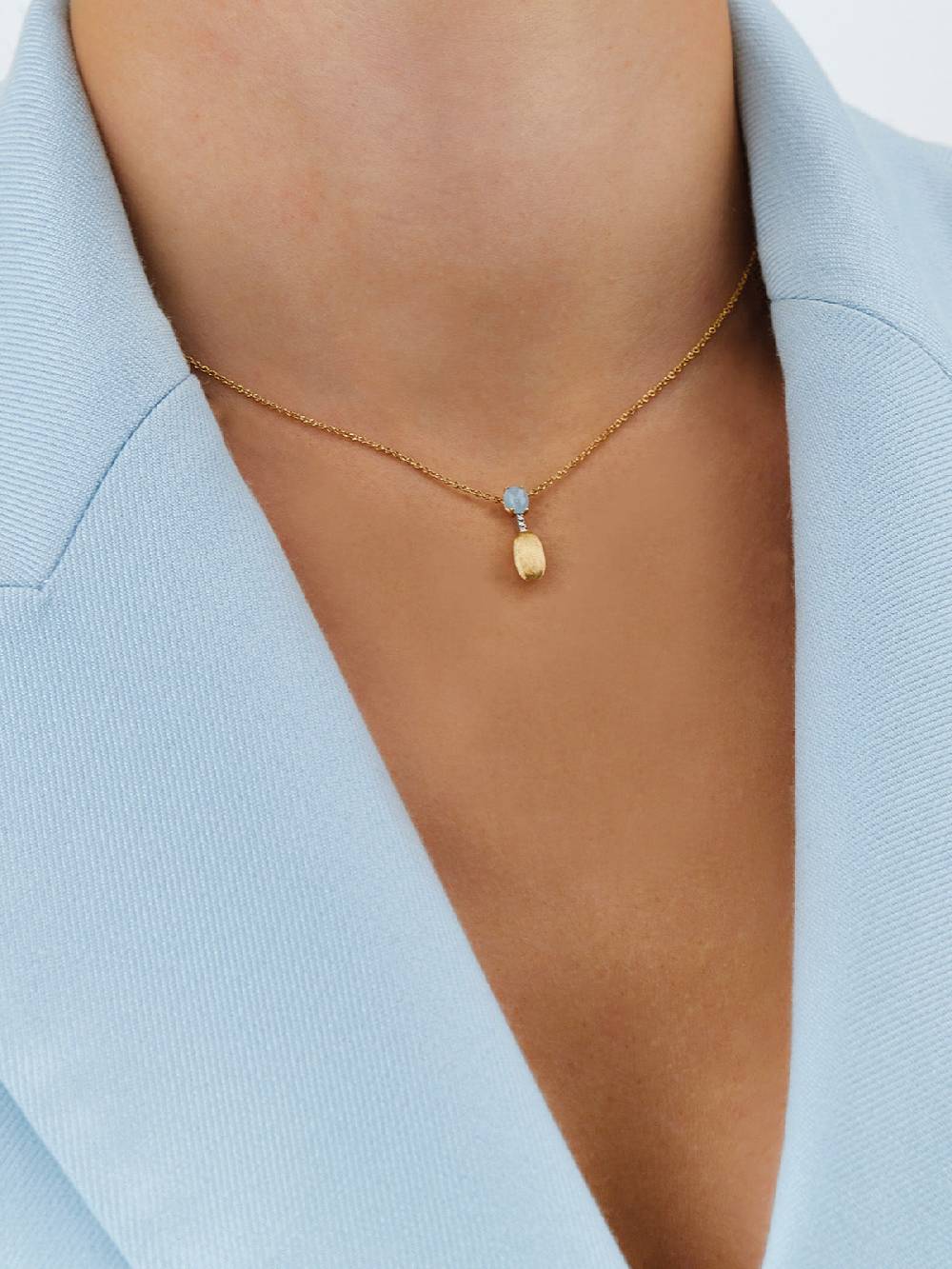 Nanis Collana "DANCING AZURE" pendente con ciondolo in oro, barrette di diam – Nanis Italian Jewels I Più Venduti