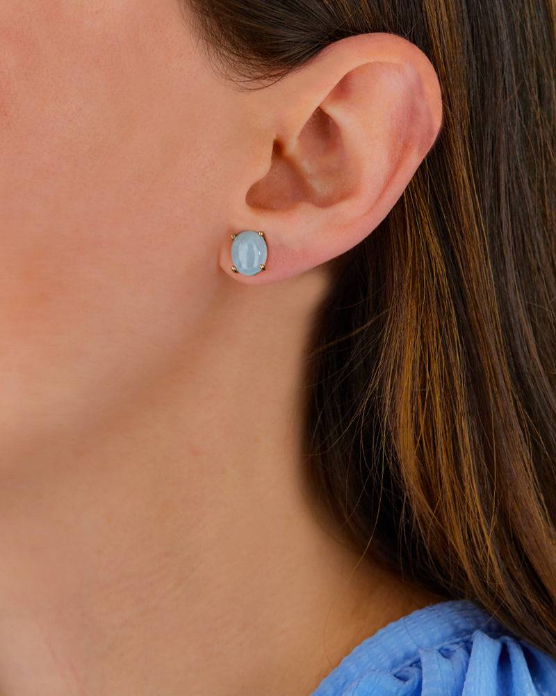 Nanis Orecchini a lobo "DANCING AZURE" in oro e acquamarina (grandi) – Nanis Italian Jewels In Saldo