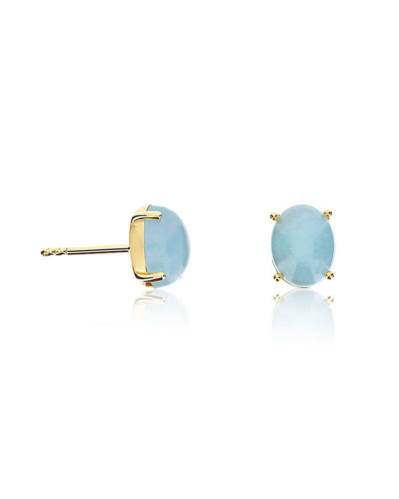 Nanis Orecchini a lobo "DANCING AZURE" in oro e acquamarina (grandi) – Nanis Italian Jewels In Saldo