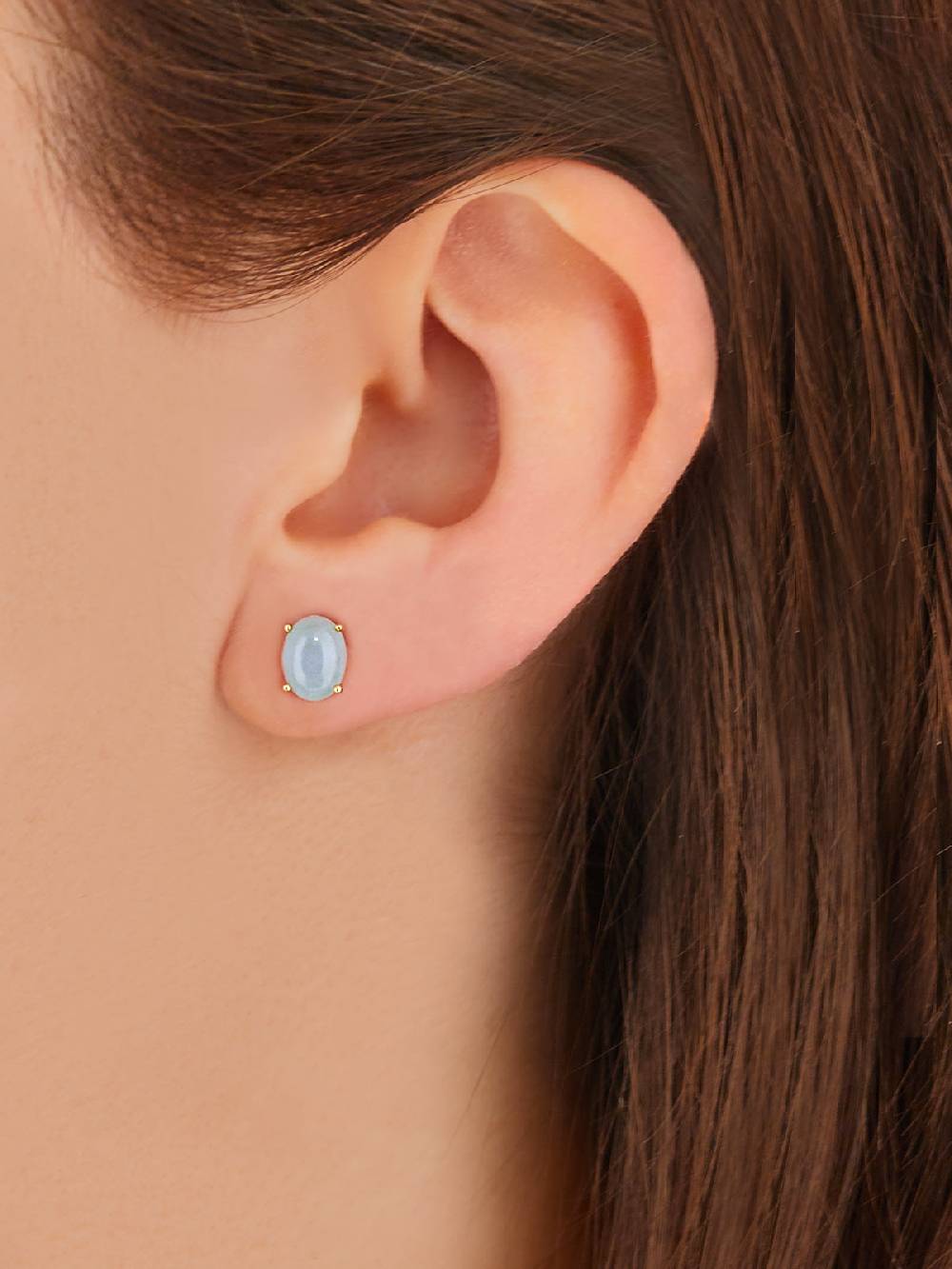 Nanis Orecchini a lobo "DANCING AZURE" in oro e acquamarina (piccoli) – Nanis Italian Jewels Nuova