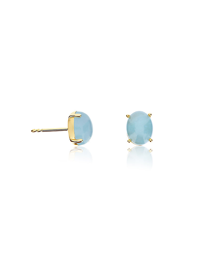 Nanis Orecchini a lobo "DANCING AZURE" in oro e acquamarina (piccoli) – Nanis Italian Jewels Nuova