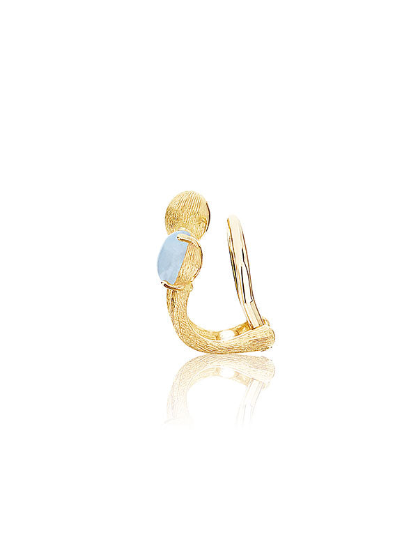 Nanis Ear cuff "AZURE" in oro e acquamarina – Nanis Italian Jewels 2025