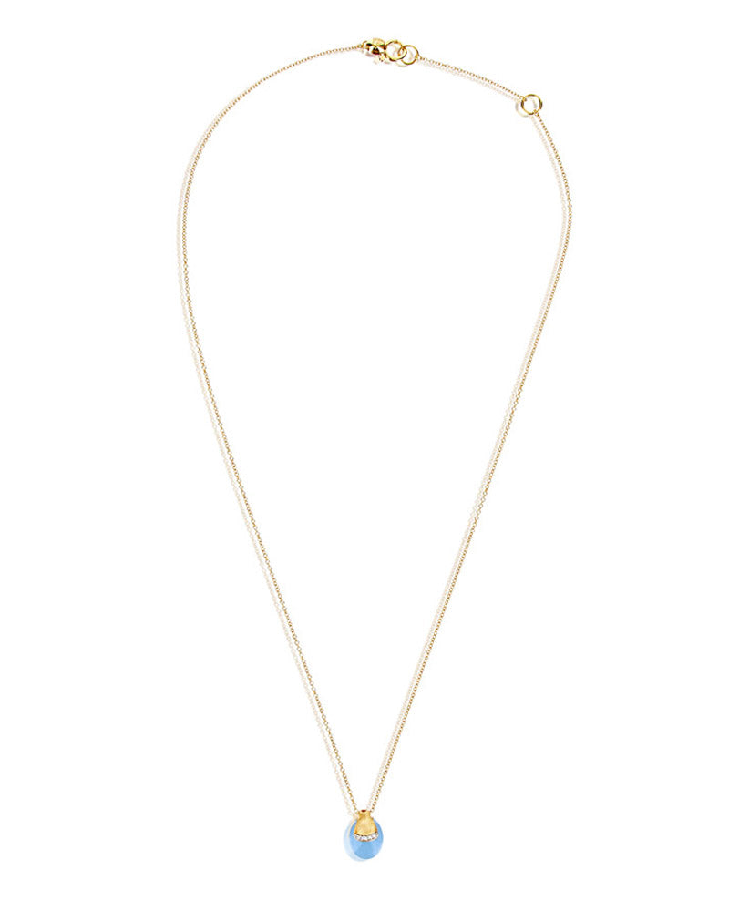 Nanis Collana "DANCING AZURE" pendente con ciondolo in oro, diamanti e acqua – Nanis Italian Jewels Negozi Online