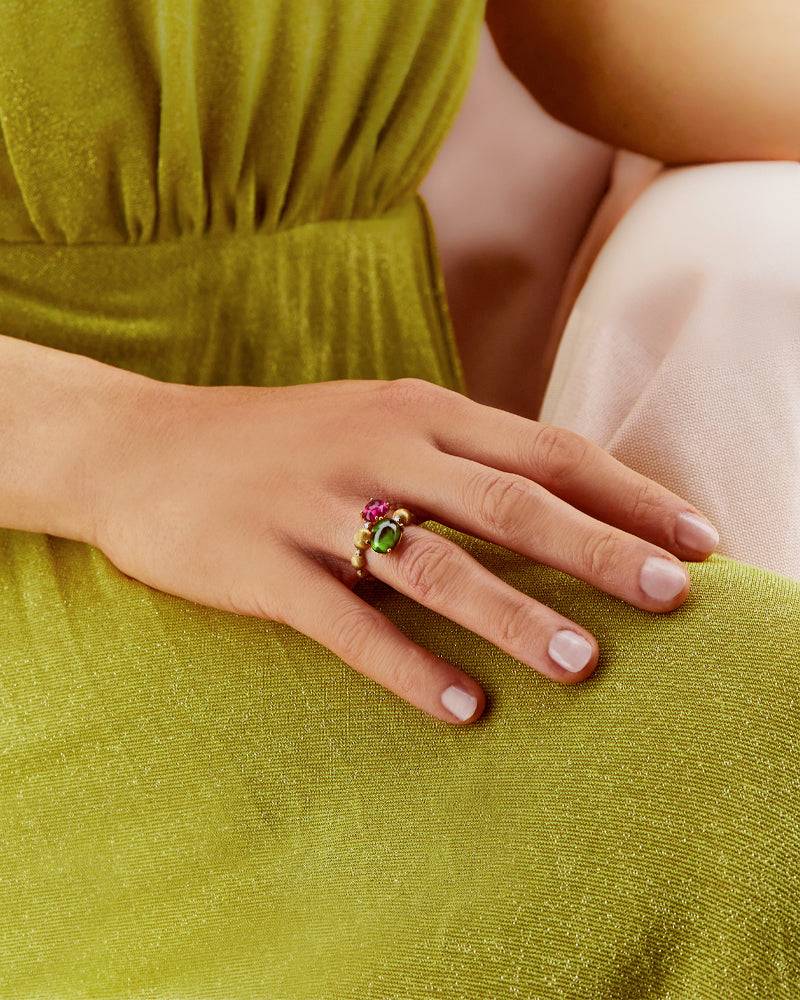 Nanis Anello contrariè "DANCING TOURMALINES" in oro, diamanti, tormaline ros – Nanis Italian Jewels Fino Al -60%