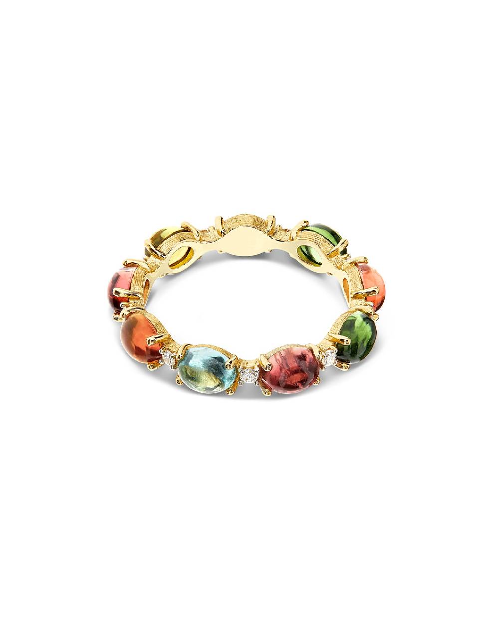 Nanis Anello "DANCING TOURMALINES" in oro, diamanti e tormaline colorate – Nanis Italian Jewels Sconto