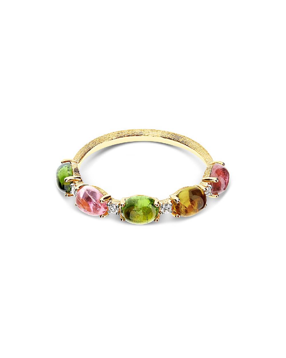 Nanis Anello "DANCING TOURMALINES" in oro, diamanti e tormaline colorate – Nanis Italian Jewels Offerta