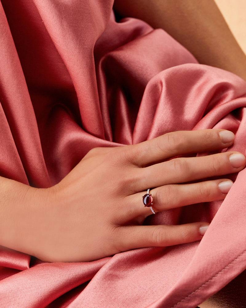Nanis Anello "DANCING TOURMALINES" in oro, diamanti e tormalina rosa (grande – Nanis Italian Jewels Economico