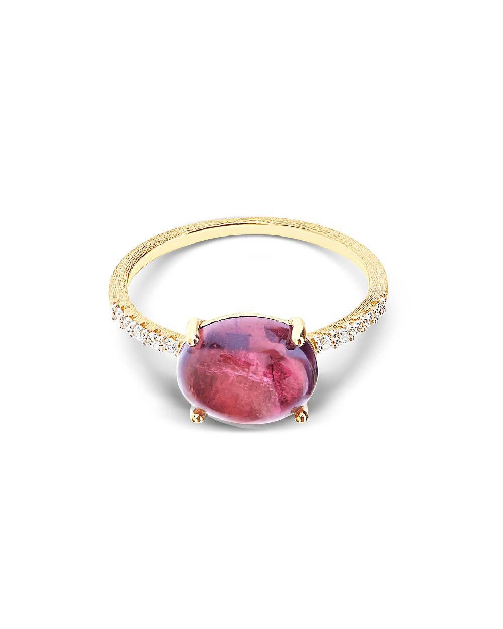 Nanis Anello "DANCING TOURMALINES" in oro, diamanti e tormalina rosa (grande – Nanis Italian Jewels Economico
