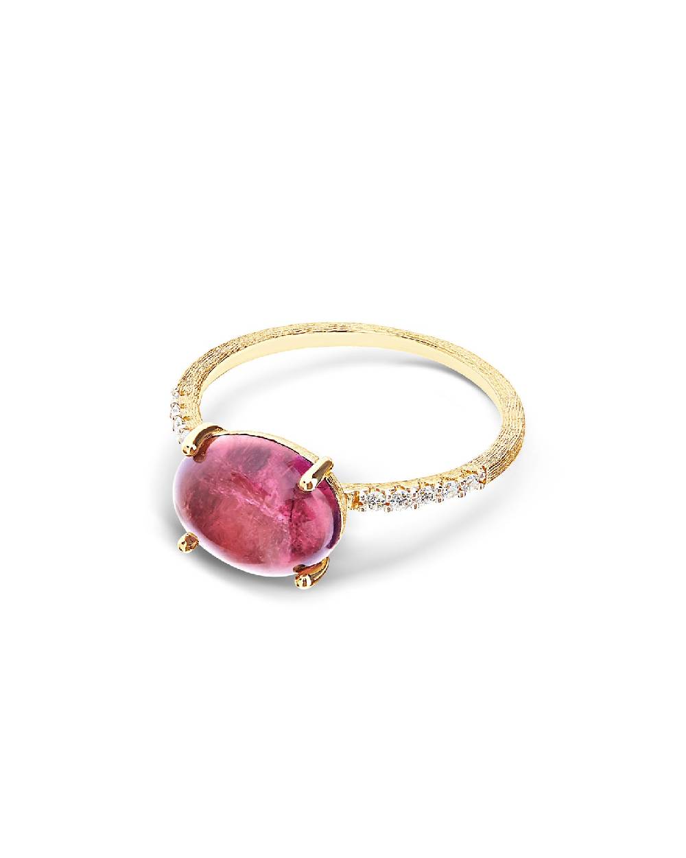 Nanis Anello "DANCING TOURMALINES" in oro, diamanti e tormalina rosa (grande – Nanis Italian Jewels Economico