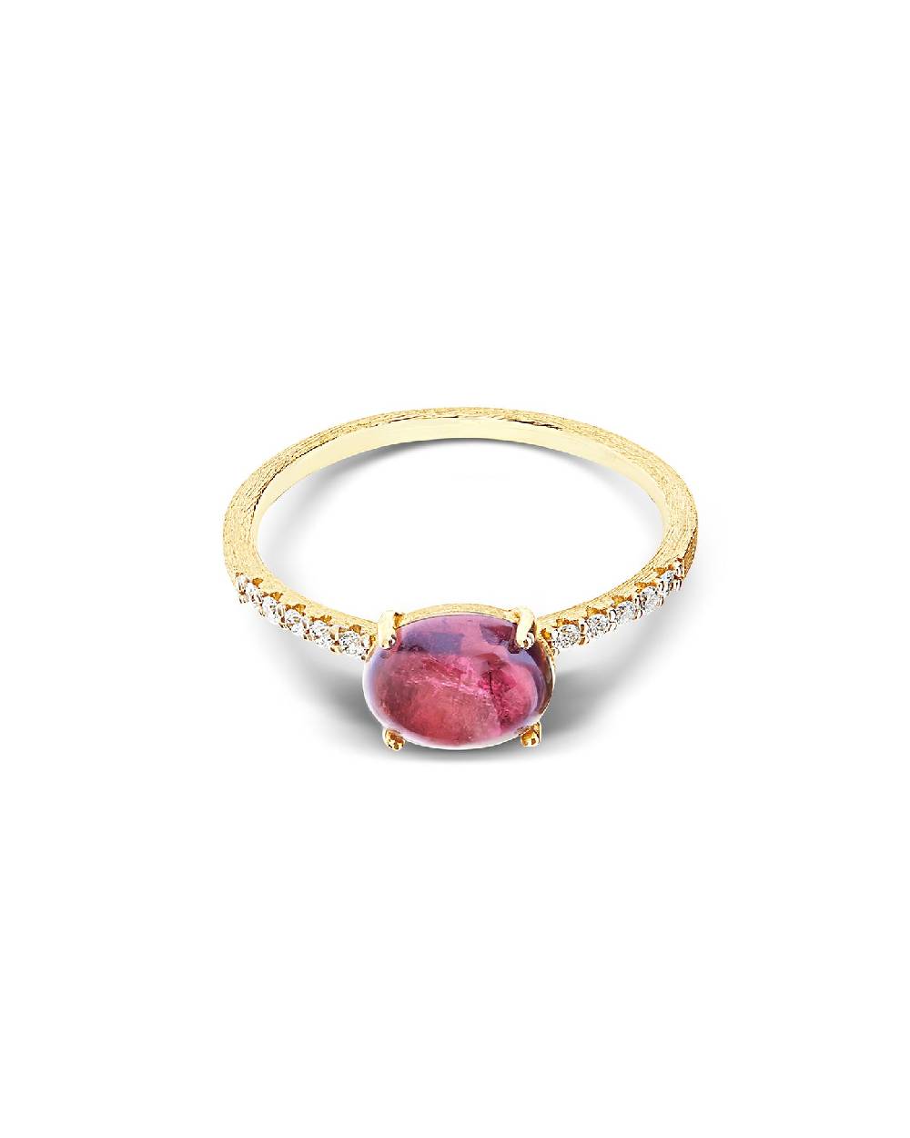 Nanis Anello "DANCING TOURMALINES" in oro, diamanti e tormalina rosa (medio) – Nanis Italian Jewels Online