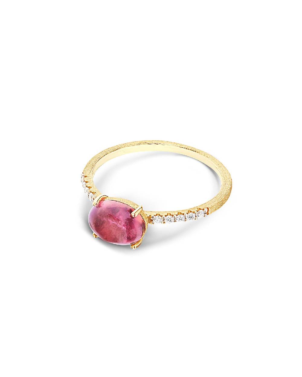 Nanis Anello "DANCING TOURMALINES" in oro, diamanti e tormalina rosa (medio) – Nanis Italian Jewels Online