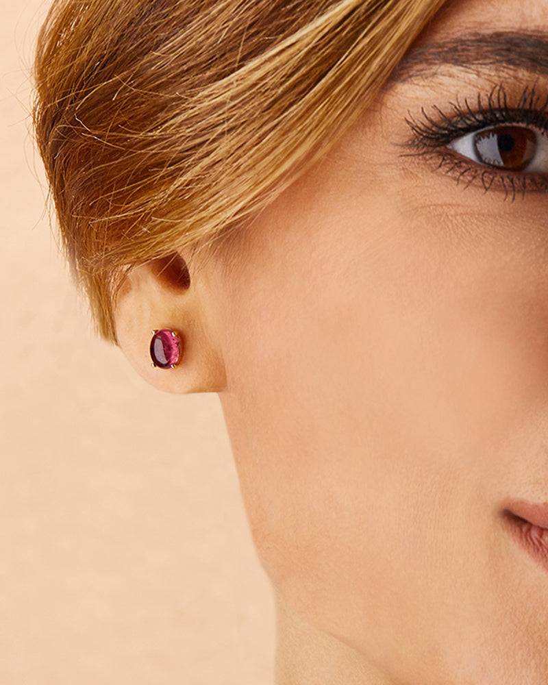 Nanis Orecchini a lobo "DANCING TOURMALINES" in oro e tormalina rosa (piccol – Nanis Italian Jewels Negozio