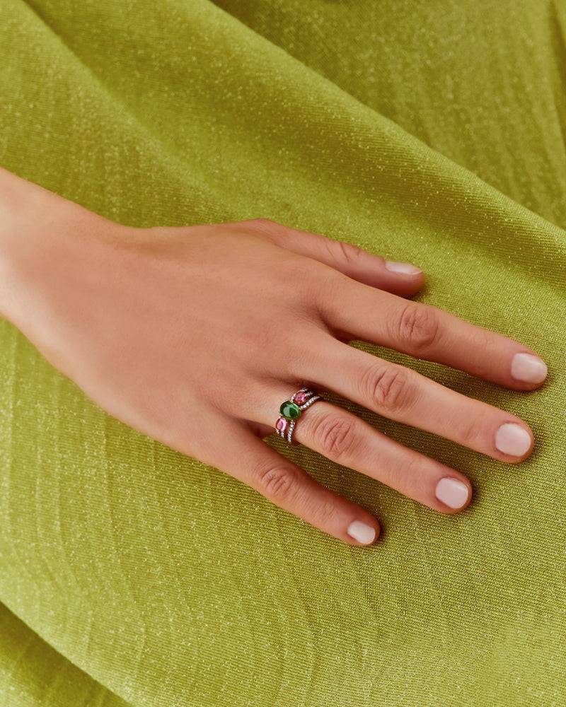 Nanis Anello "DANCING TOURMALINES" scomponibile in oro, diamanti, tormaline – Nanis Italian Jewels 2025