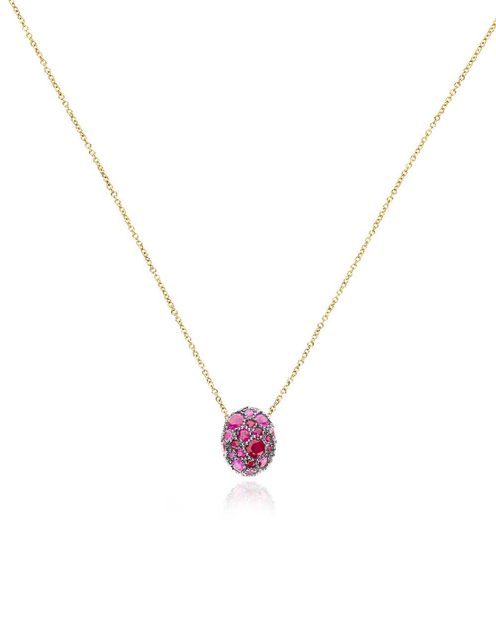 Nanis Collana "DANCING REVERSE" double face con ciondolo in oro, zaffiri ros – Nanis Italian Jewels Italia