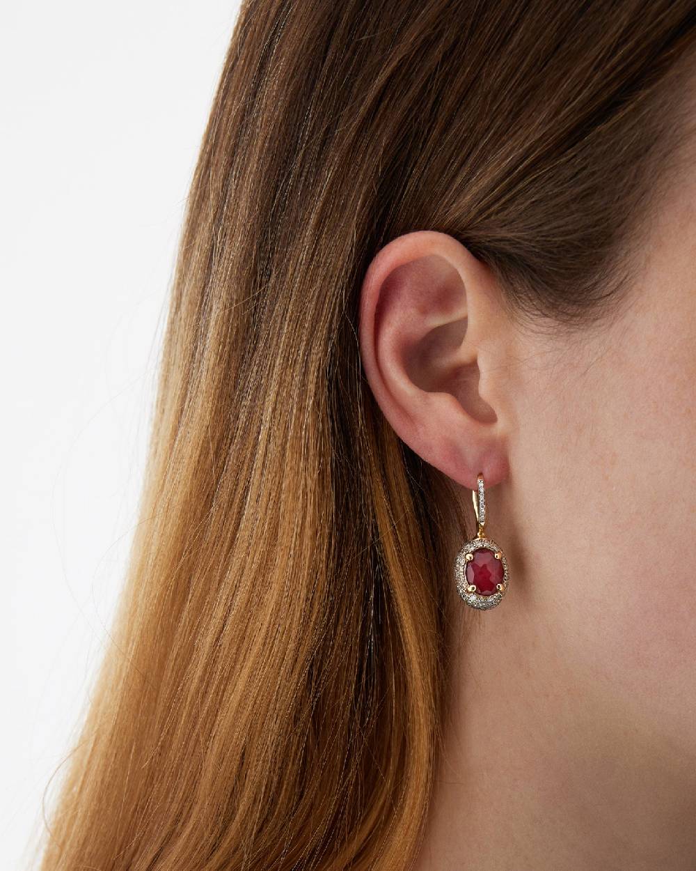 Nanis Orecchini CILIEGINE "DANCING REVERSE" double face in oro, rubini, diam – Nanis Italian Jewels Negozi Online
