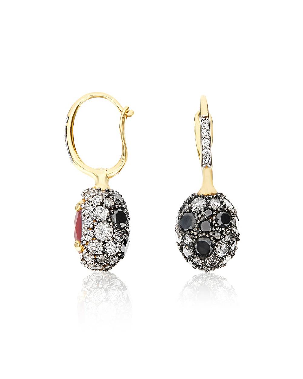Nanis Orecchini CILIEGINE "DANCING REVERSE" double face in oro, rubini, diam – Nanis Italian Jewels Acquista Ora
