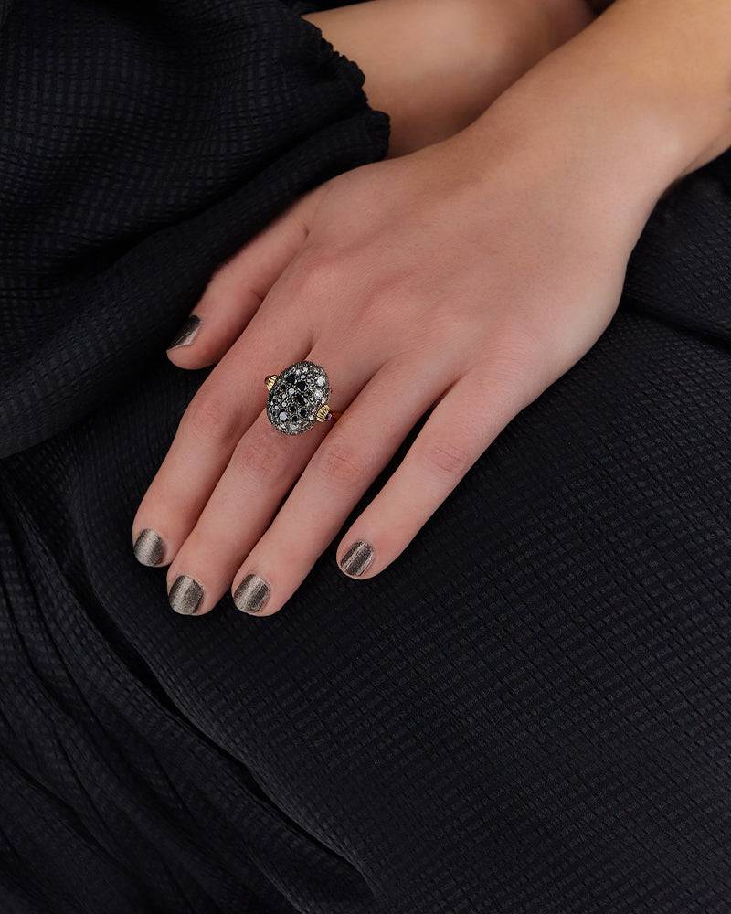 Nanis Anello "DANCING REVERSE" double face in oro, rubini, diamanti e crista – Nanis Italian Jewels Consegna Veloce
