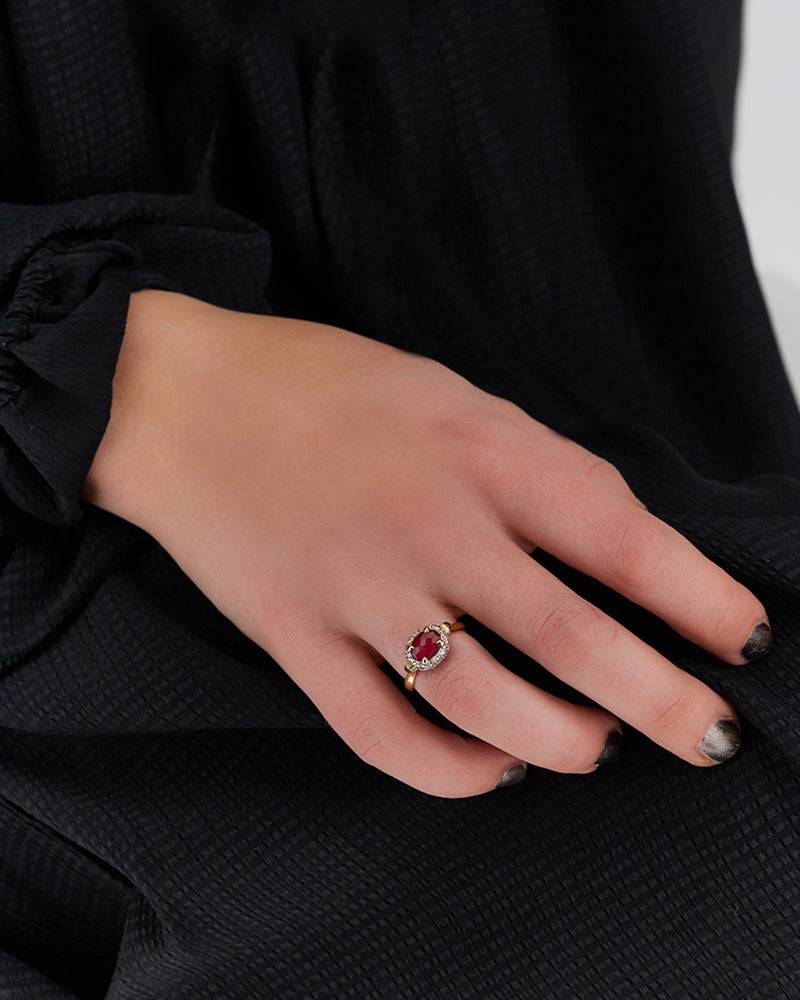 Nanis Anello "DANCING REVERSE" double face in oro, rubini, diamanti e crista – Nanis Italian Jewels Fino Al -60%