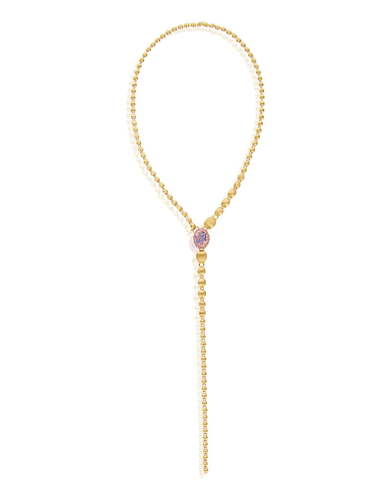 Nanis Collana a Y "DANCING REVERSE" double face in oro, diamanti, tsavorite, – Nanis Italian Jewels Prezzo Ridotto