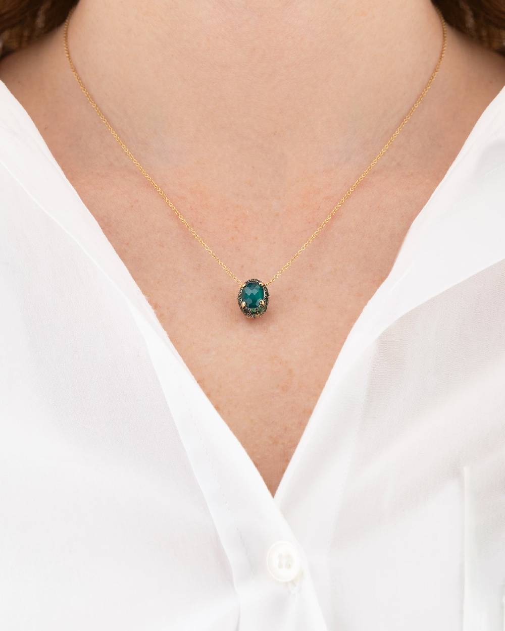Nanis Collana "DANCING REVERSE" double face con ciondolo in oro, diamanti, t – Nanis Italian Jewels Sottocosto