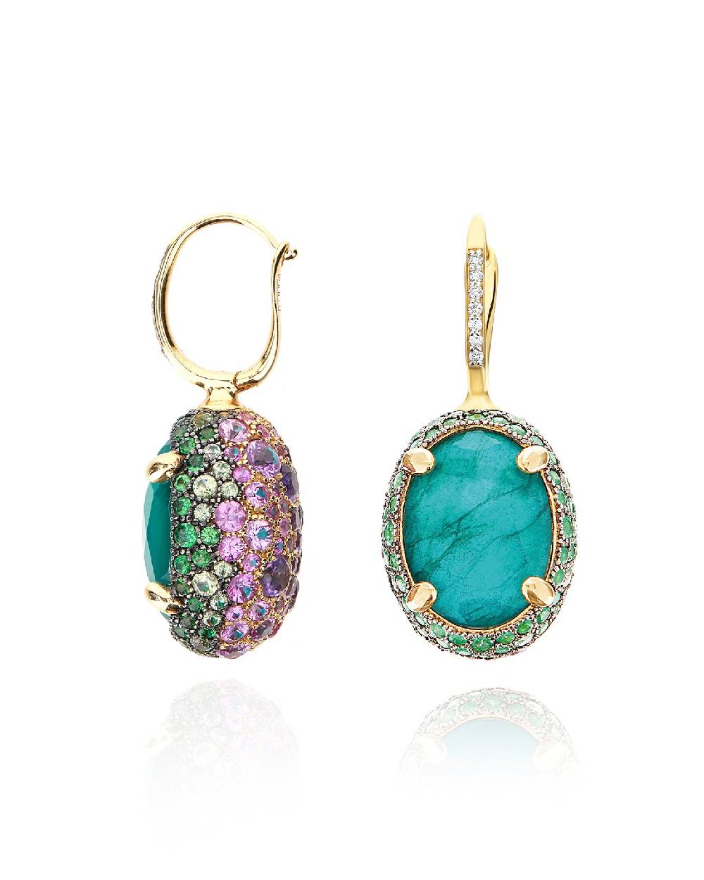 Nanis Orecchini CILIEGINE "DANCING REVERSE" double face in oro, diamanti, ts – Nanis Italian Jewels Convenienza