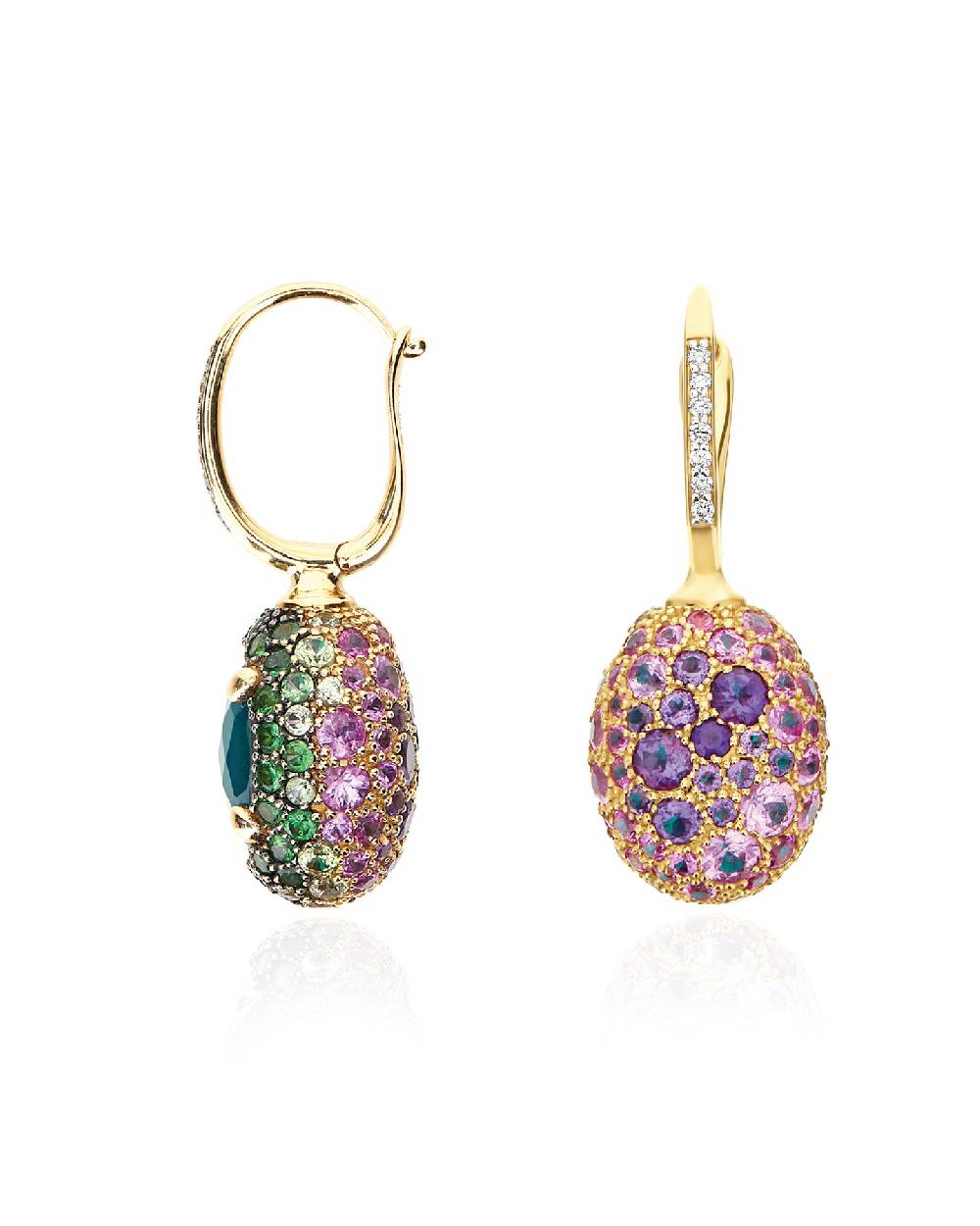 Nanis Orecchini CILIEGINE "DANCING REVERSE" double face in oro, diamanti, ts – Nanis Italian Jewels Novità
