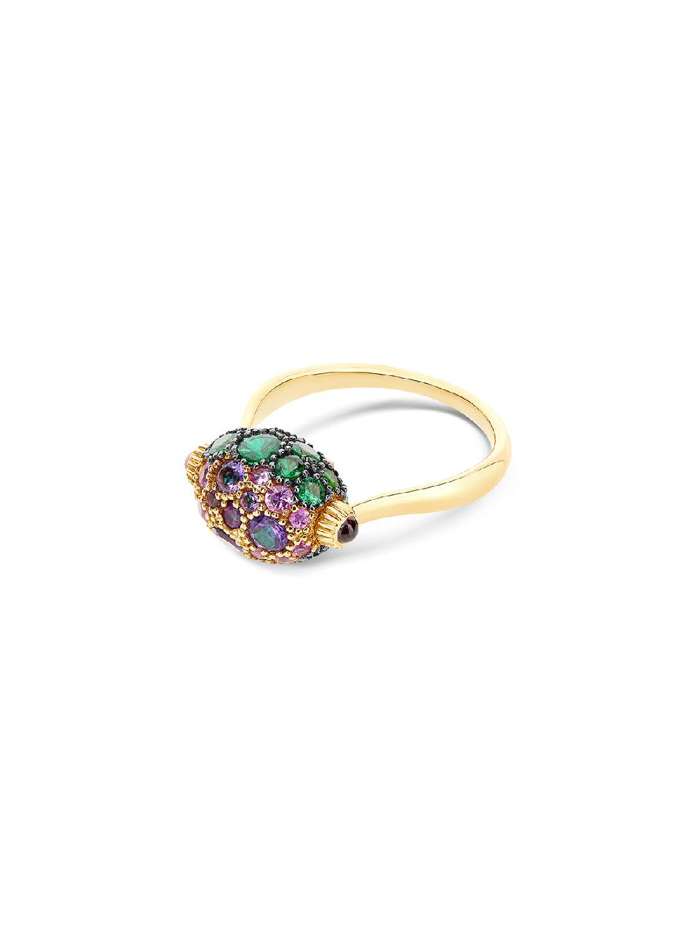 Nanis Anello "DANCING REVERSE" double face in oro, diamanti, tsavorite, amet – Nanis Italian Jewels Economico