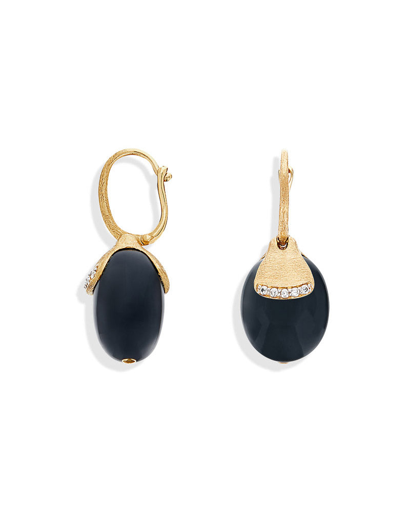 Nanis Orecchini CILIEGINE "DANCING MYSTERY BLACK" pendenti con boules in oro – Nanis Italian Jewels Saldi Di Fabbrica