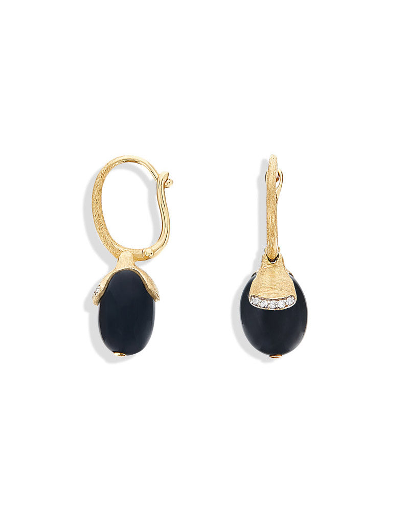Nanis Orecchini CILIEGINE "DANCING MYSTERY BLACK" pendenti con boules in oro – Nanis Italian Jewels I Più Venduti