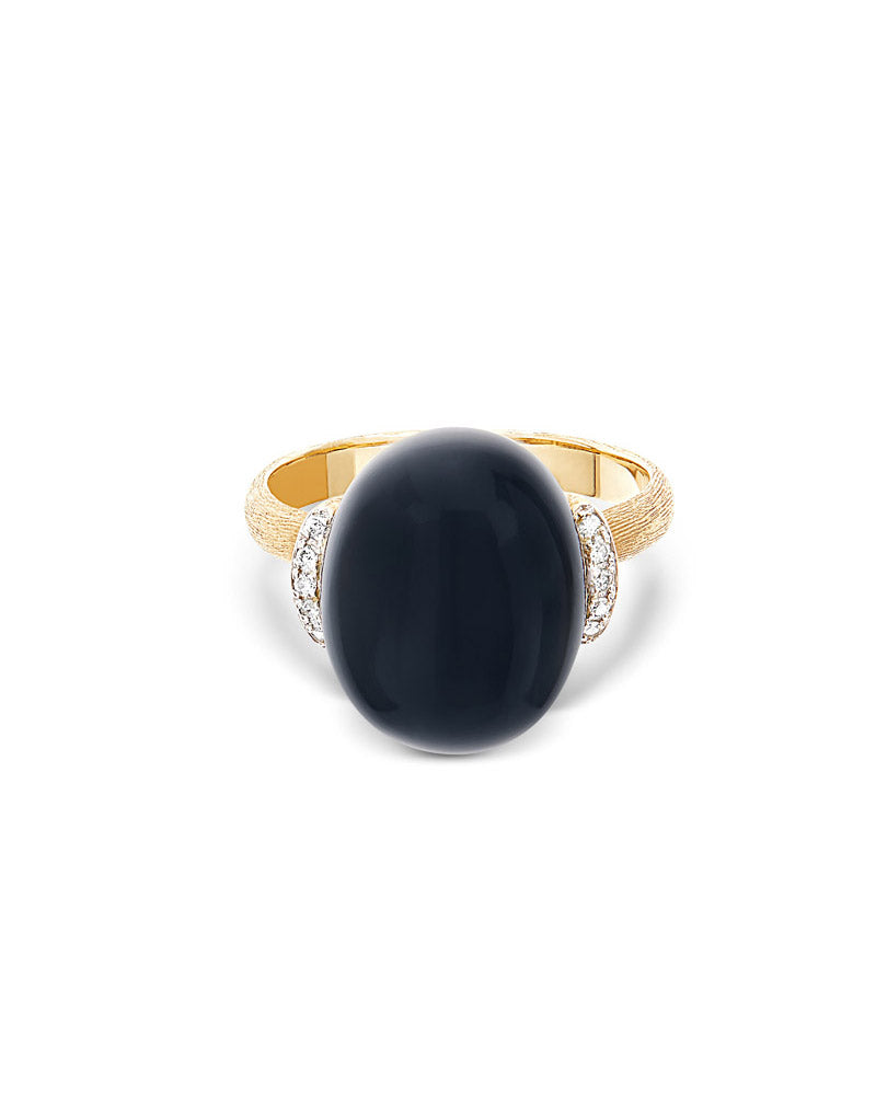 Nanis Anello "DANCING MYSTERY BLACK" con boule in oro, diamanti e onice nero – Nanis Italian Jewels Vendite Flash