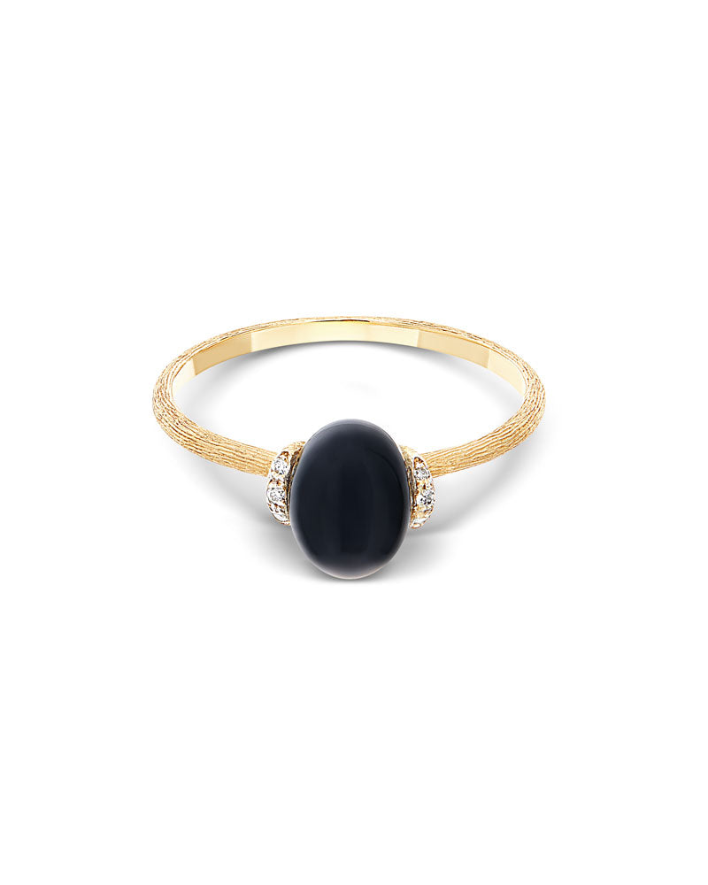 Nanis Anello "DANCING MYSTERY BLACK" con boule in oro, diamanti e onice nero – Nanis Italian Jewels In Saldo