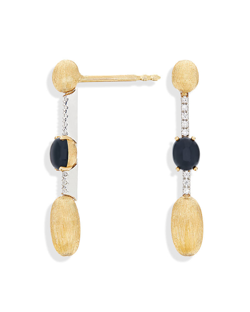Nanis Orecchini "DANCING MYSTERY BLACK" pendenti in oro, diamanti e onice ne – Nanis Italian Jewels 2025