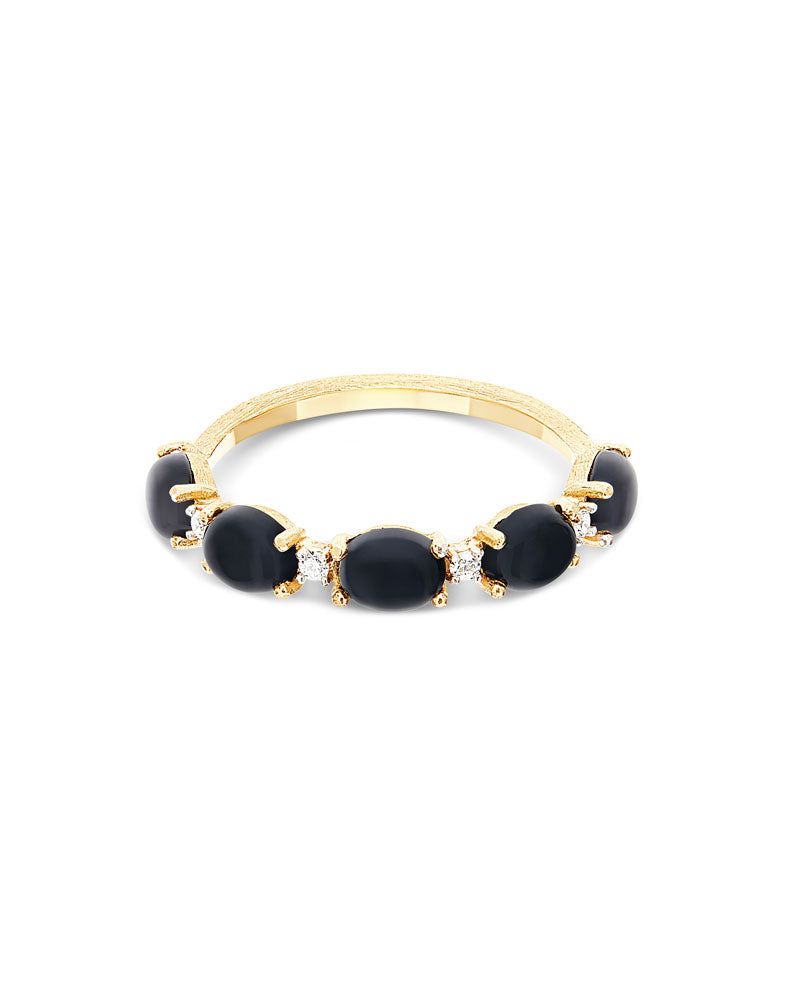 Nanis Anello "DANCING MYSTERY BLACK" in oro, accenti di diamante e boules in – Nanis Italian Jewels Pezzi Unici