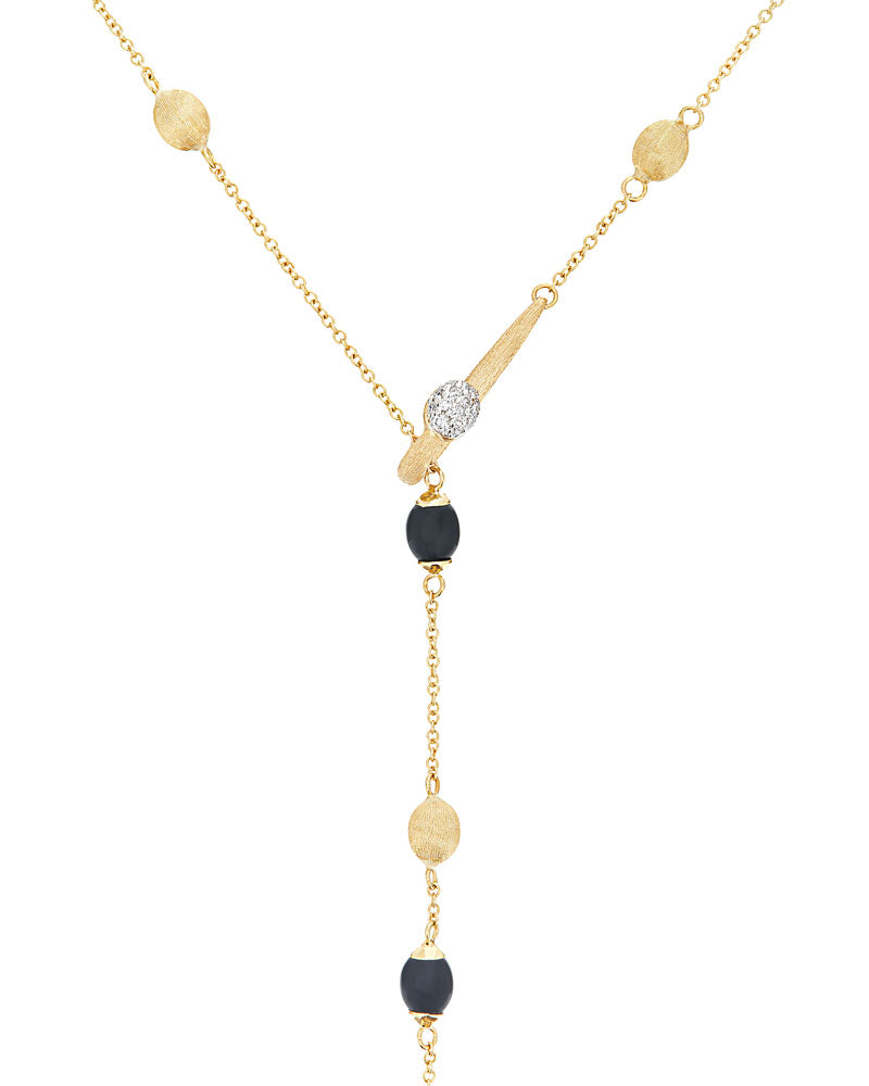 Nanis Collana a Y "SOFFIO" in oro, diamanti e onice nero – Nanis Italian Jewels Soddisfazione Garantita