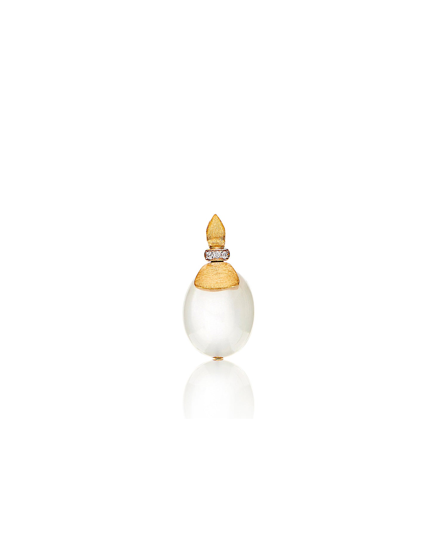 Nanis Pendente "WHITE DESERT" in oro, diamanti e pietra di luna (medio) – Nanis Italian Jewels Consegna Veloce