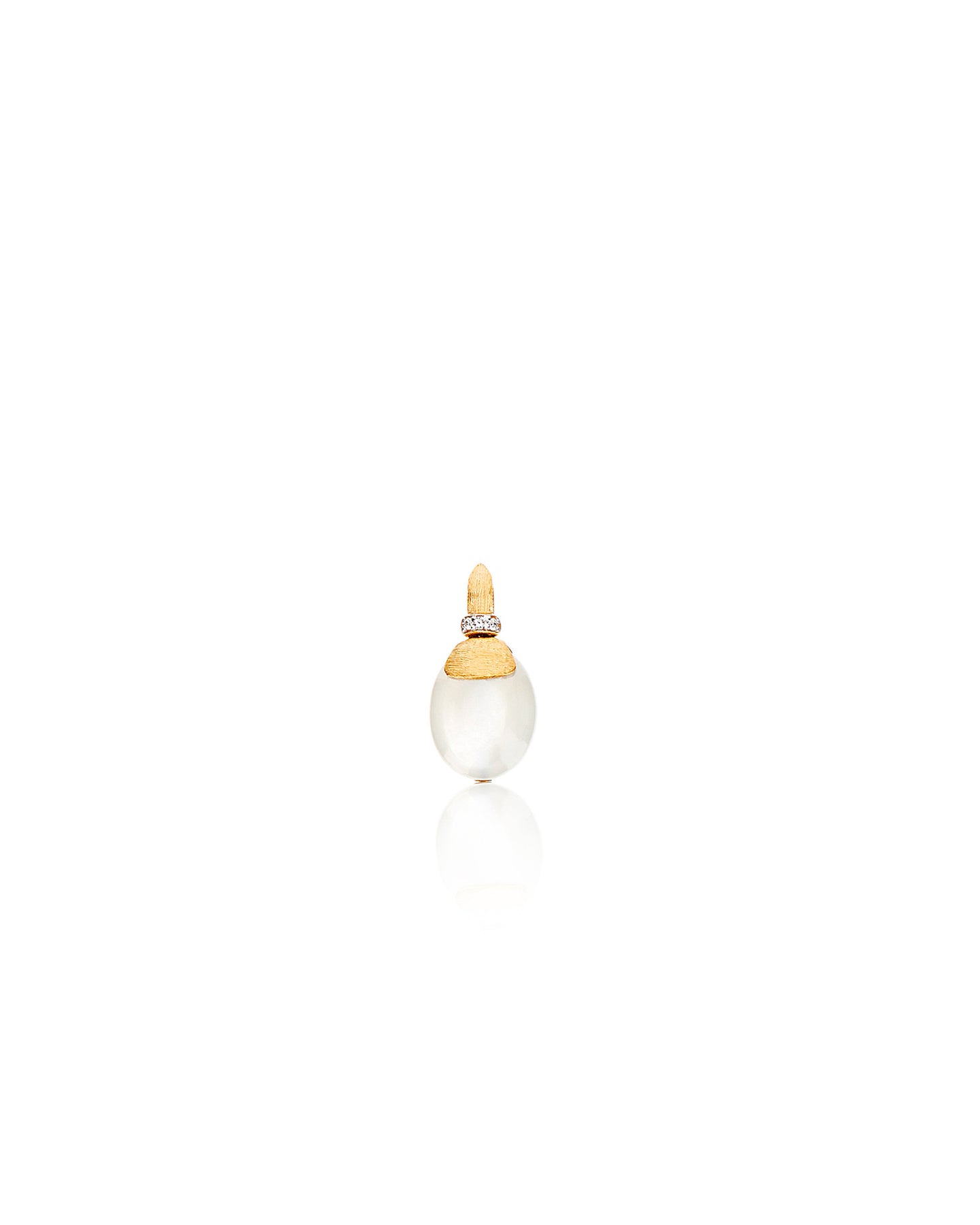 Nanis Pendente "WHITE DESERT" in oro, diamanti e pietra di luna (piccolo) – Nanis Italian Jewels Promozione Limitata