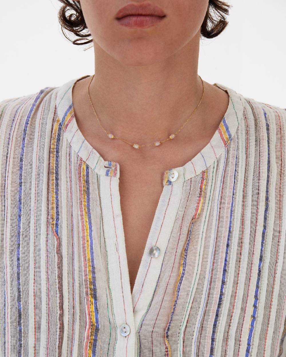 Nanis Collana "WHITE DESERT" in oro e pietra di luna – Nanis Italian Jewels Shopping Online