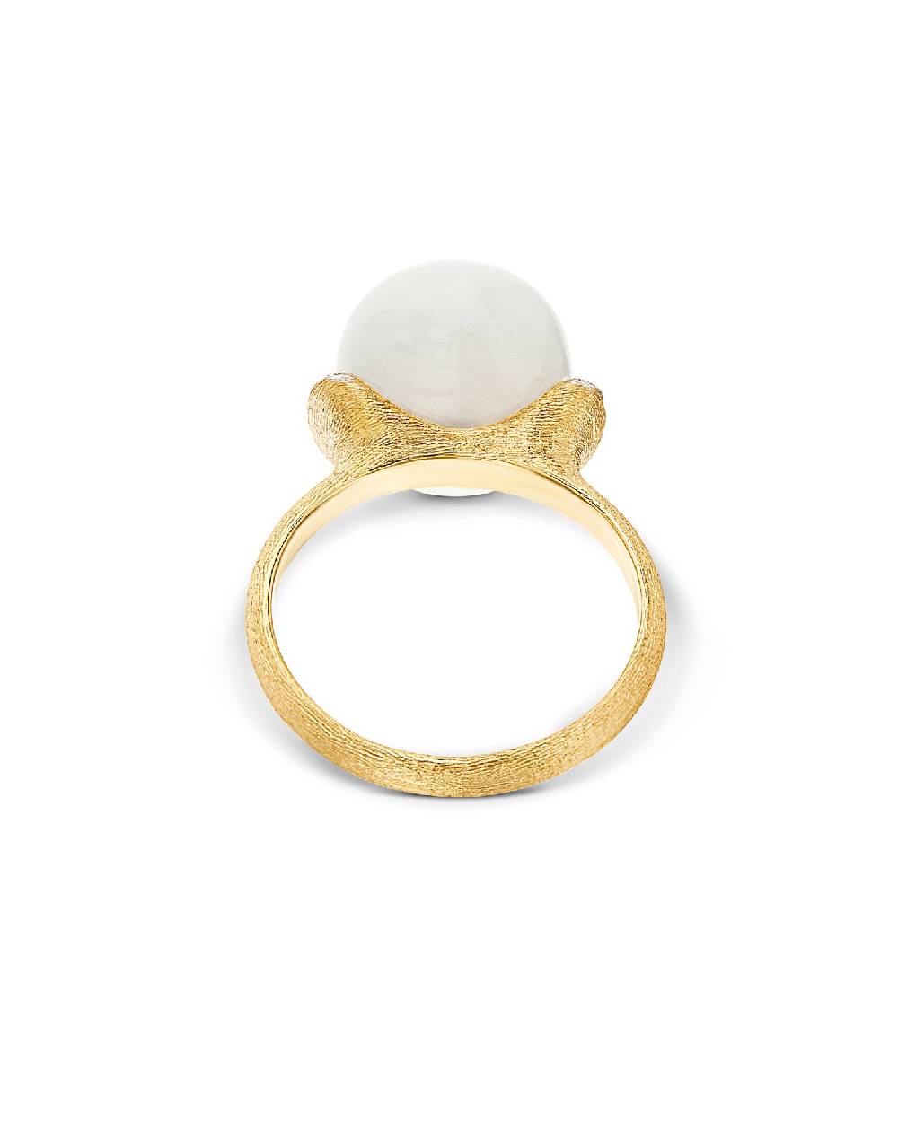 Nanis Anello "WHITE DESERT" in oro, diamanti e pietra di luna (grande) – Nanis Italian Jewels Novità