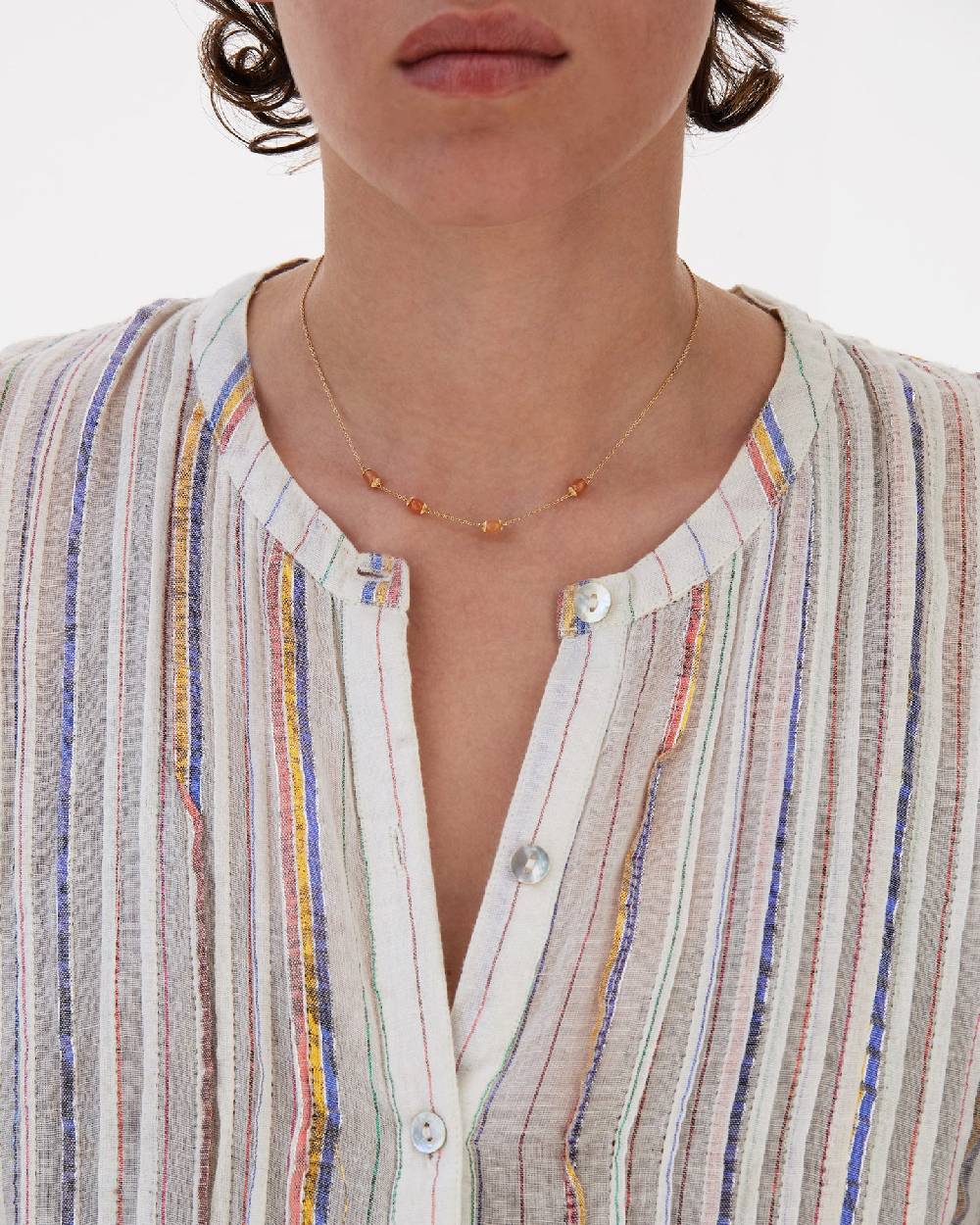 Nanis Collana "PETRA" in oro e avventurina arancione – Nanis Italian Jewels Outlet