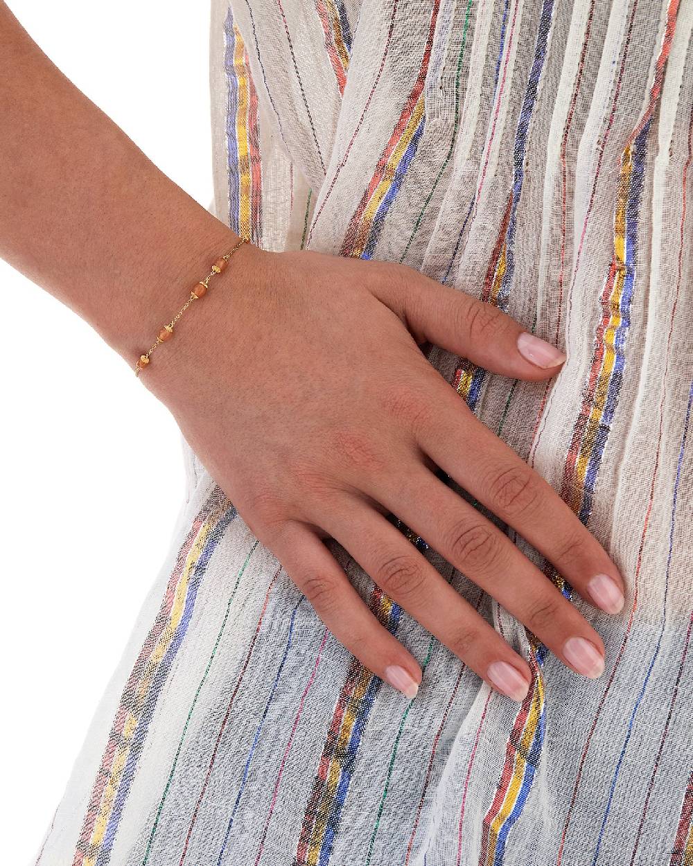 Nanis Bracciale "PETRA" oro e avventurina arancione – Nanis Italian Jewels Saldi