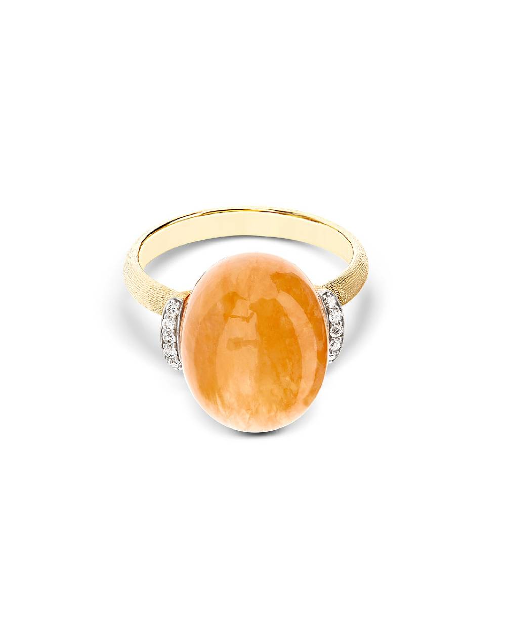 Nanis Anello "PETRA" in oro, diamanti e avventurina arancione (grande) – Nanis Italian Jewels Vendita Calda