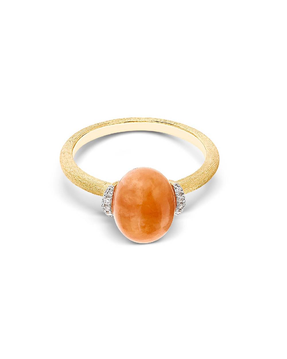 Nanis Anello "PETRA" in oro, diamanti e avventurina arancione (piccolo) – Nanis Italian Jewels Vendita Economica