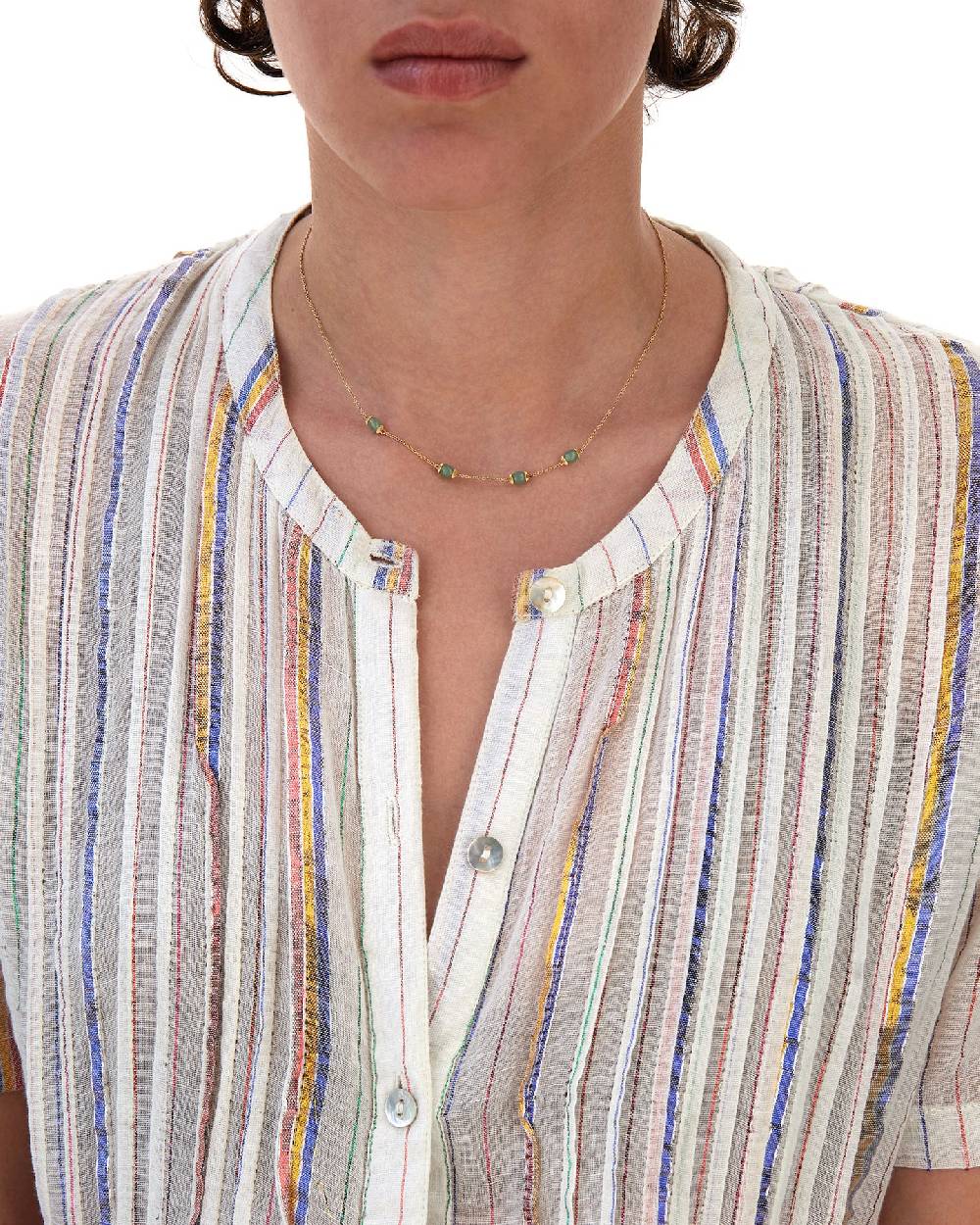 Nanis Collana "AMAZZONIA" in oro e avventurina verde – Nanis Italian Jewels In Saldo