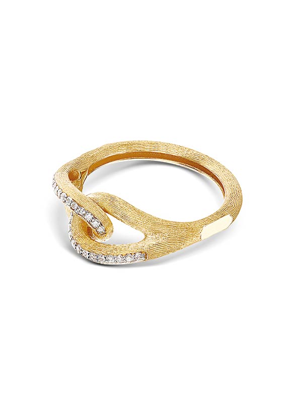 Nanis Anello "LIBERA" intrecciato in oro e diamanti – Nanis Italian Jewels Negozi Online