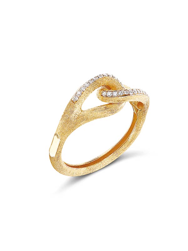 Nanis Anello "LIBERA" intrecciato in oro e diamanti – Nanis Italian Jewels Negozi Online