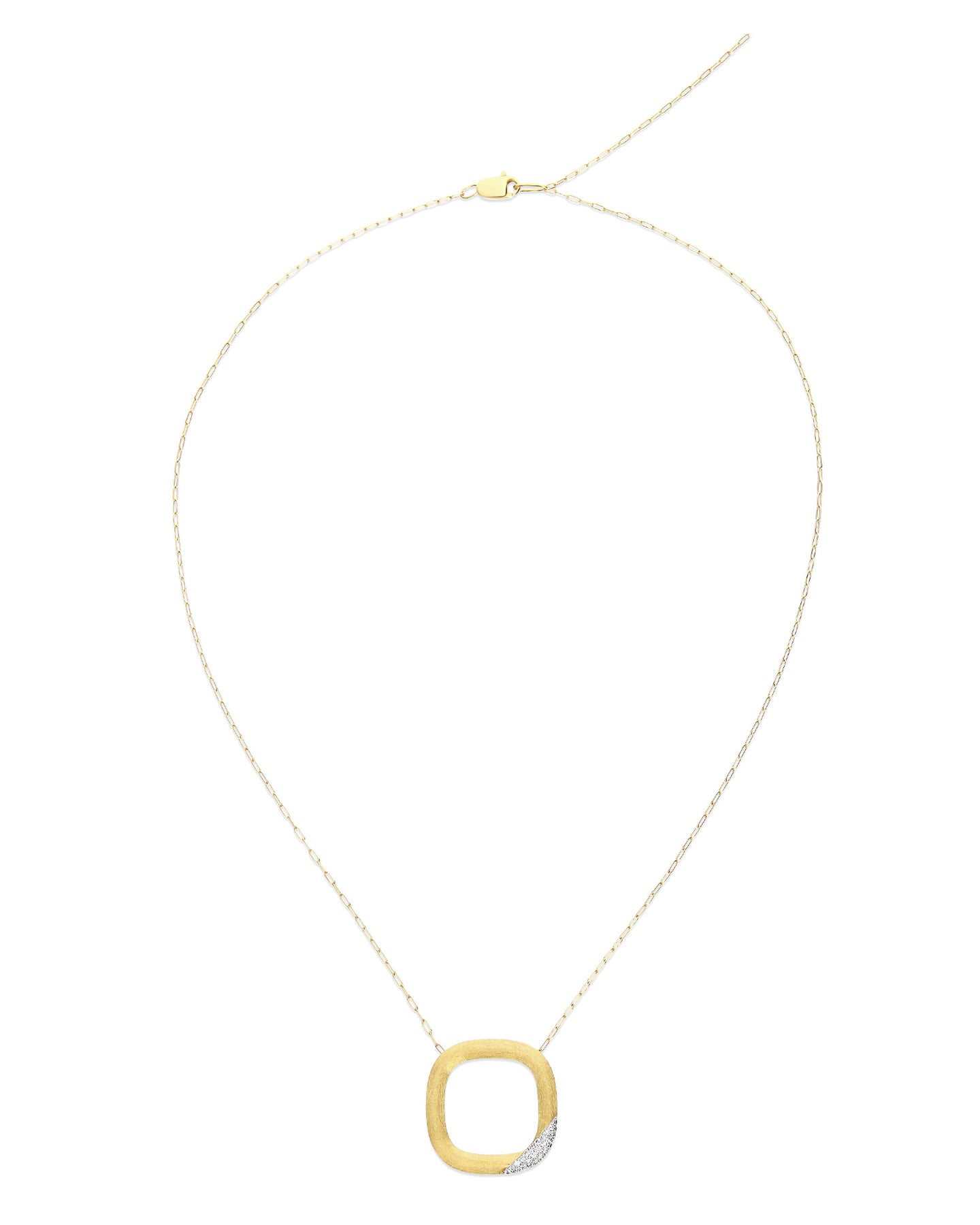 Nanis Collana "LIBERA" con ciondolo squadrato in oro e diamanti (grande) – Nanis Italian Jewels Promozione Limitata